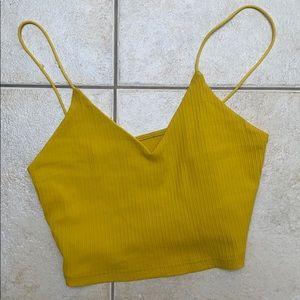 yellow v-cut tank top